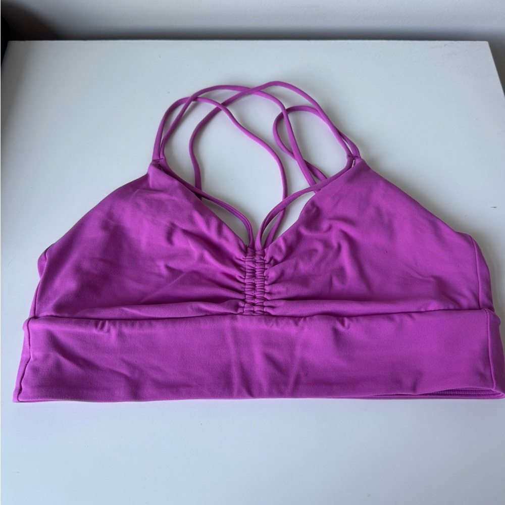Lululemon Pink Strappy Sports Bra